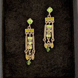 Green Chandelier Earrings